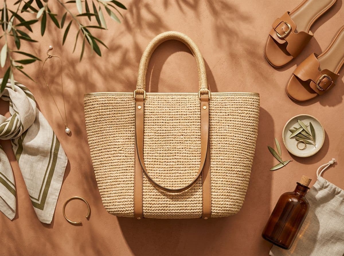 Softly Structured Raffia Tote