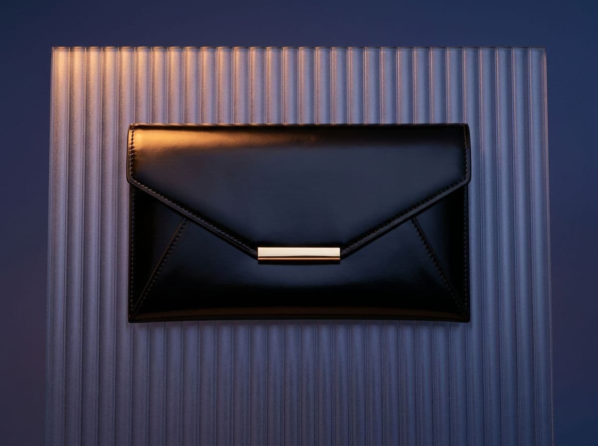 Slim Envelope Clutch With A Glossy Finish