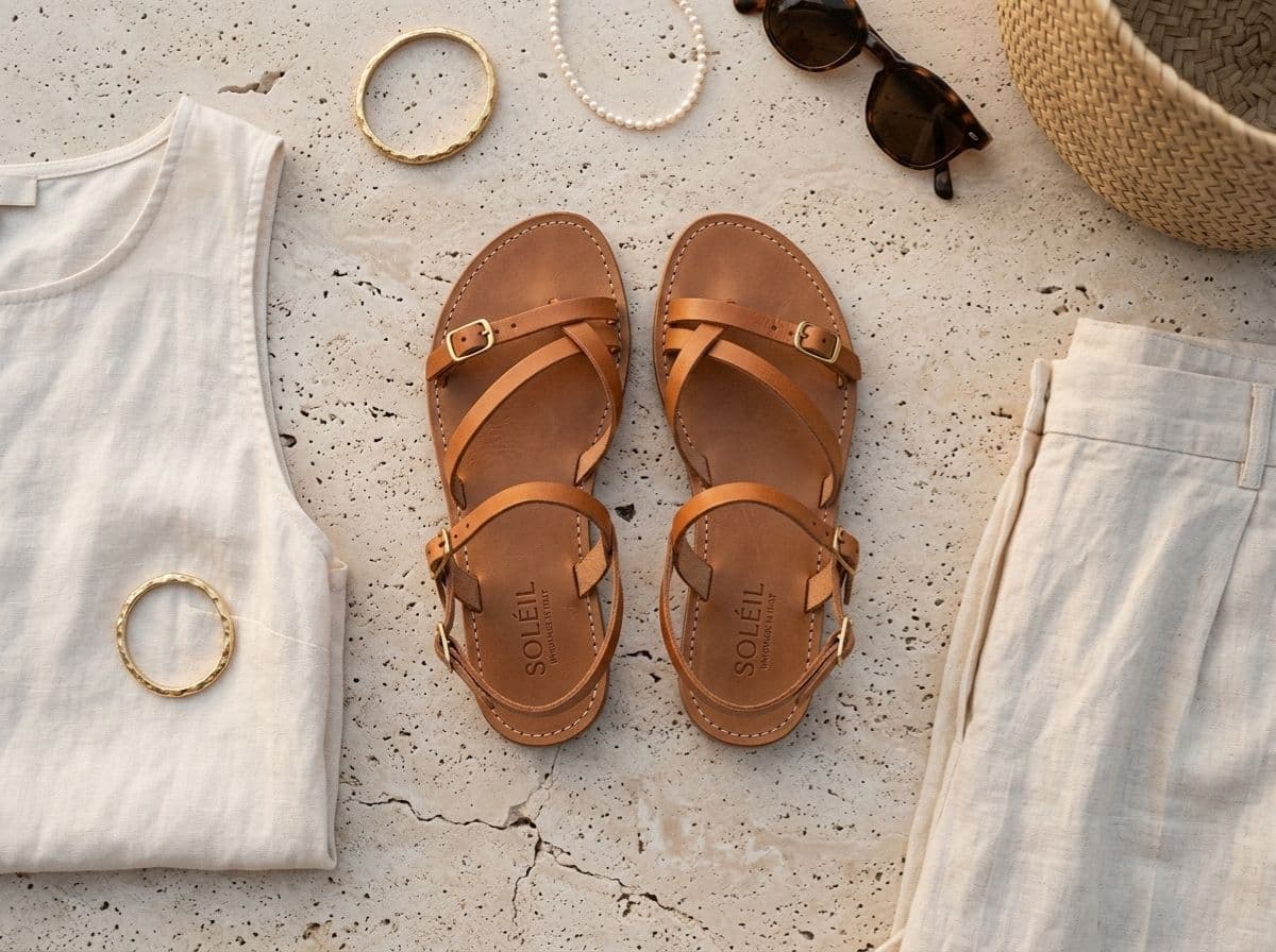 Minimal Strappy Leather Sandals