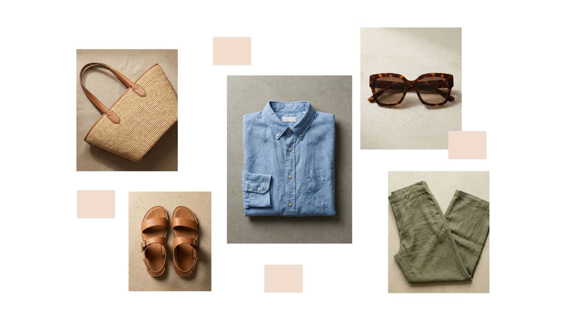 Minimalist fashion moodboard highlighting effortless summer outfits women 2026 inspo