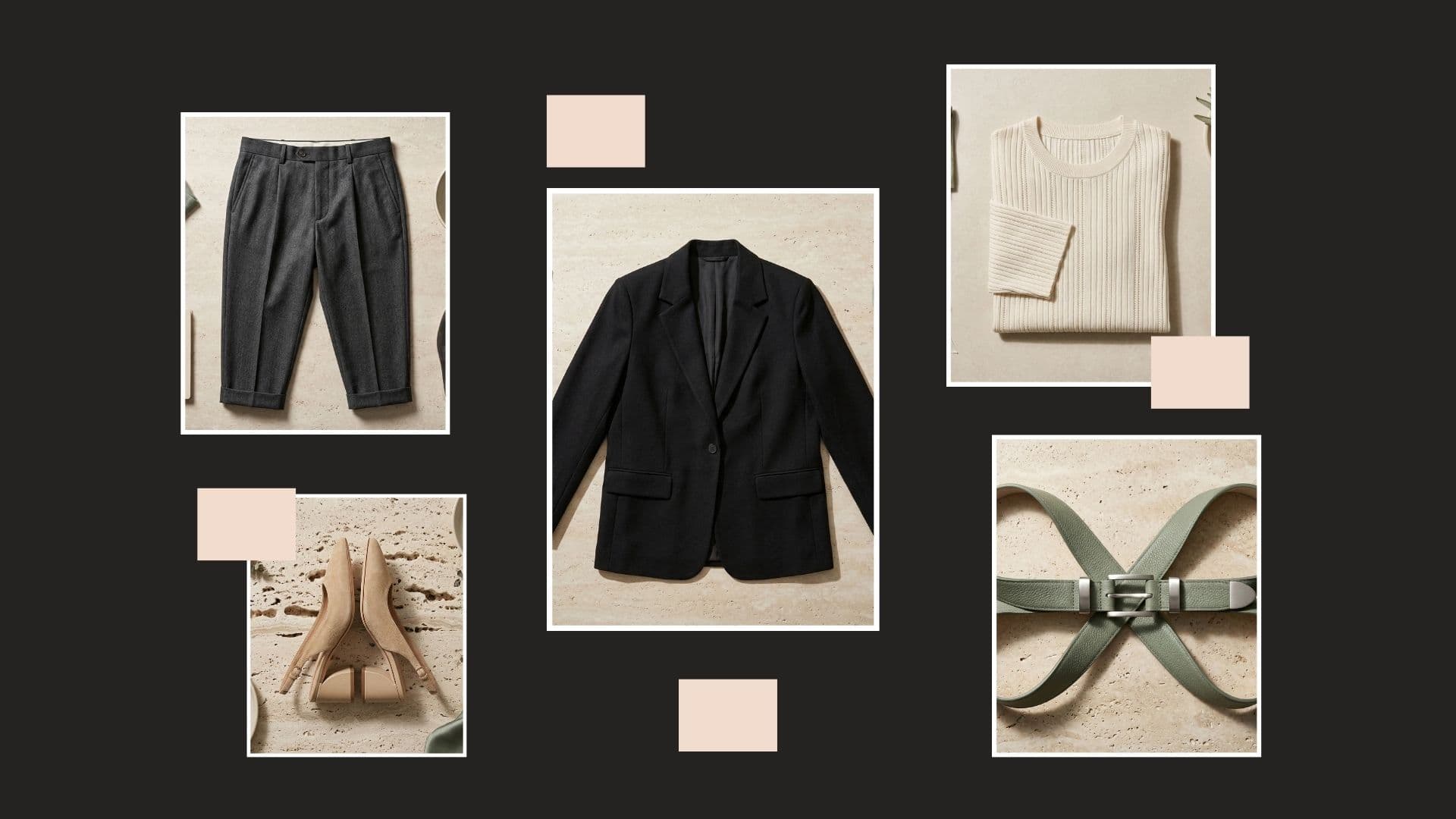 Are capri pants coming back in 2026 and how to style them: grey capris, black blazer, ribbed knit sweater & beige heels.