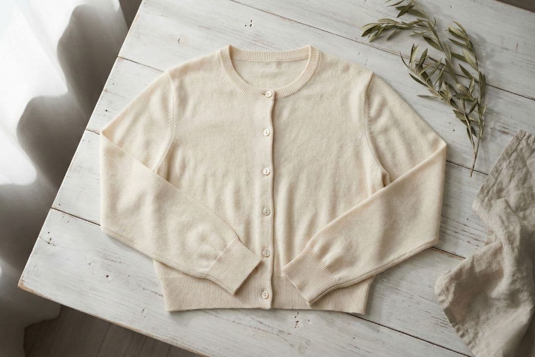 Lightweight Cropped Fine-Gauge Knit Cardigan