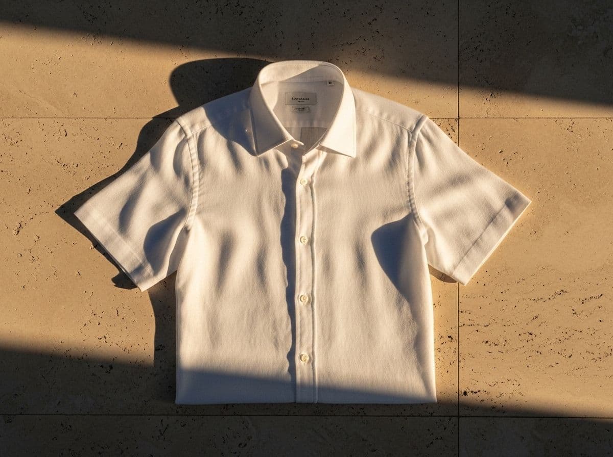 White Linen Short-Sleeve Button-Down
