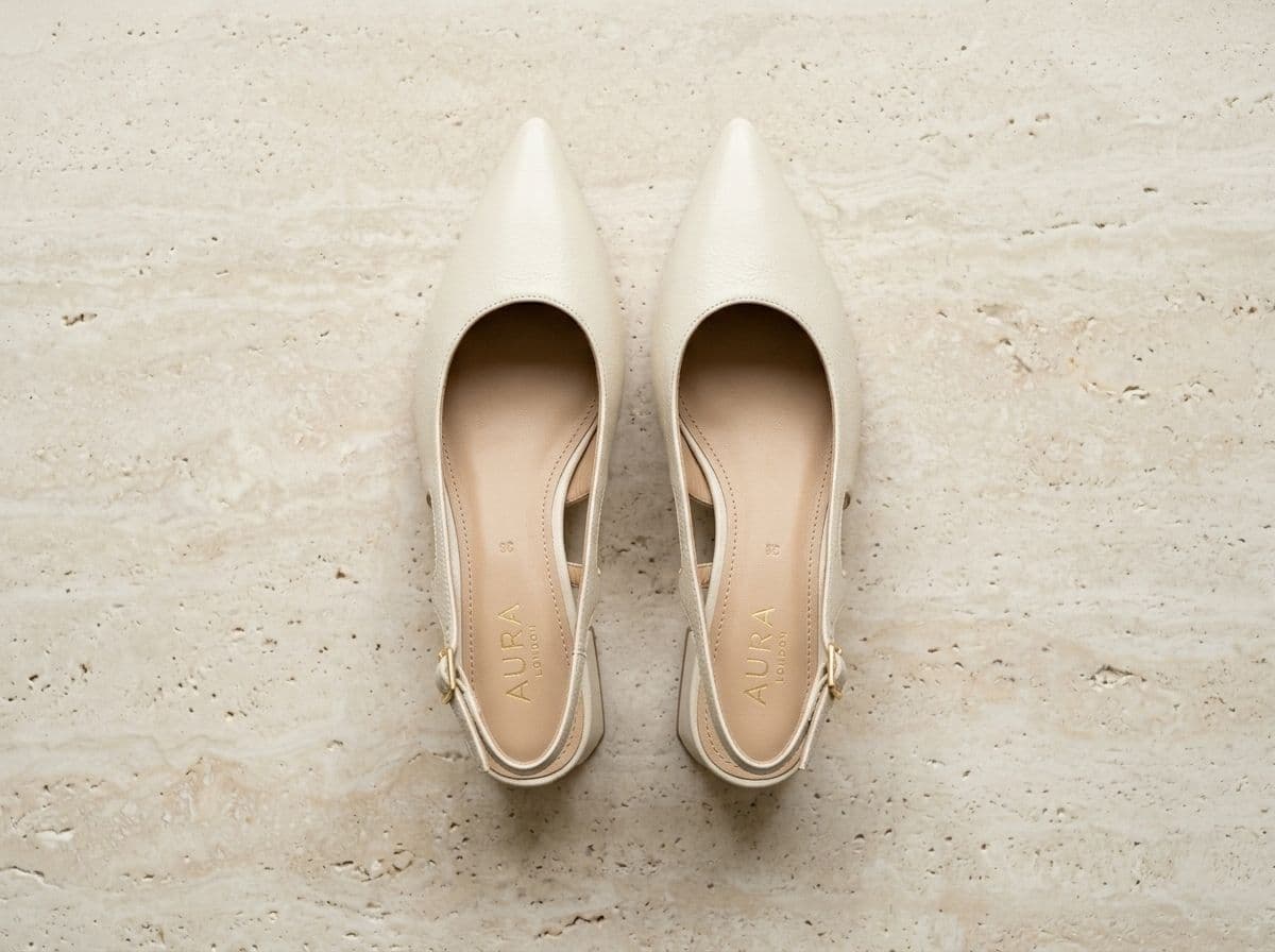 Minimal Leather Slingback Heels