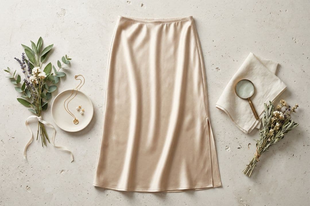 The Champagne Satin Slip Skirt (And How to Style a Midi Skirt in Early Spring Weather)