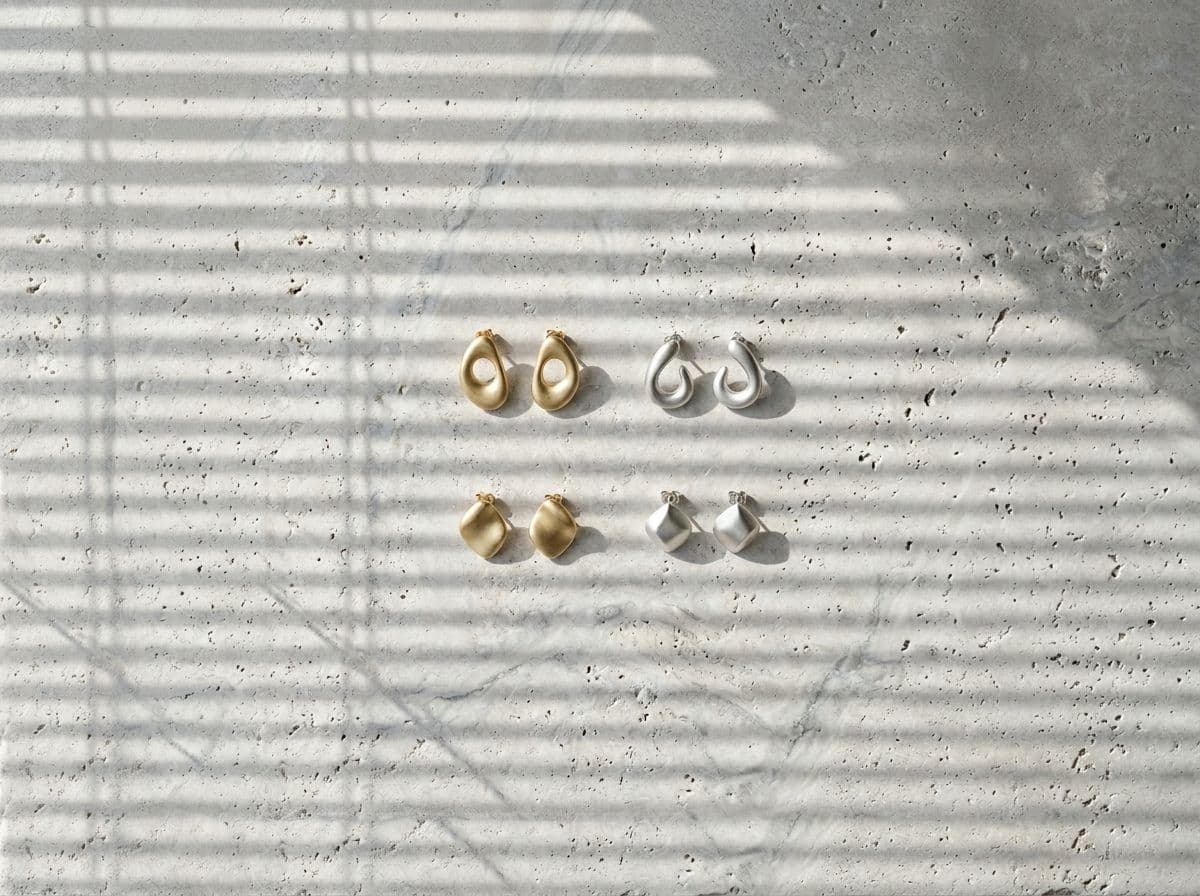 Minimal Sculptural Stud Earrings
