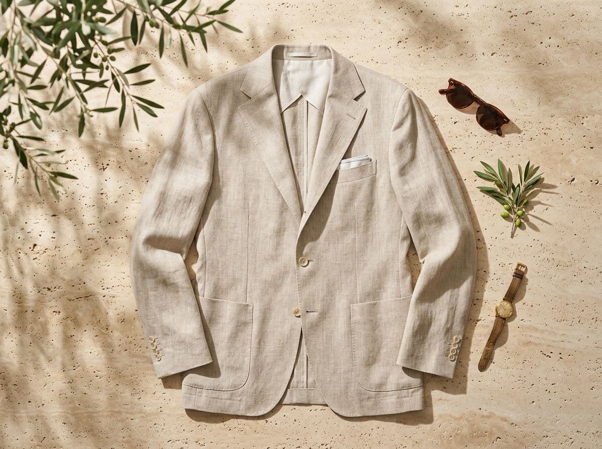 Relaxed Lightweight Linen Blazer With Soft Shoulder Structure