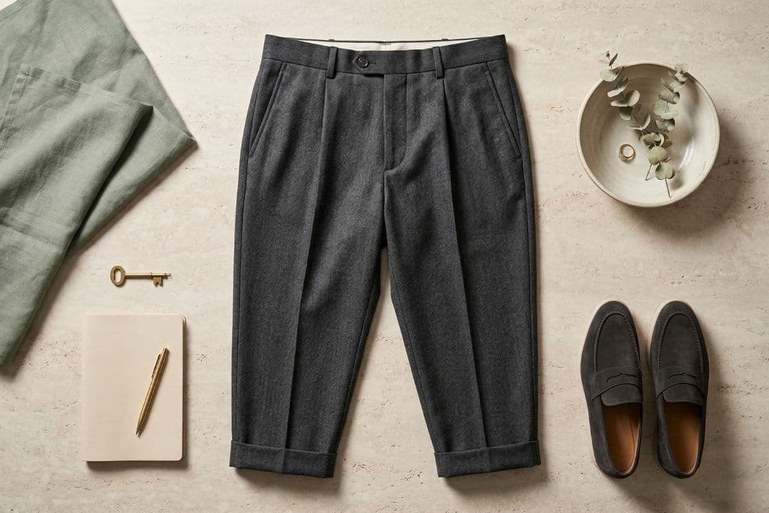 The Tailored Charcoal Capri