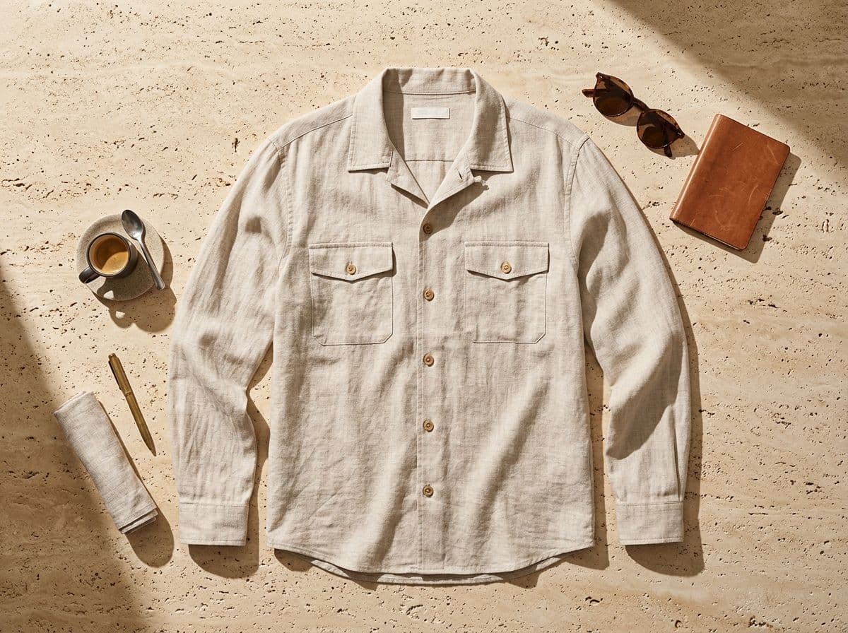 Lightweight Unstructured Cotton-Linen Overshirt