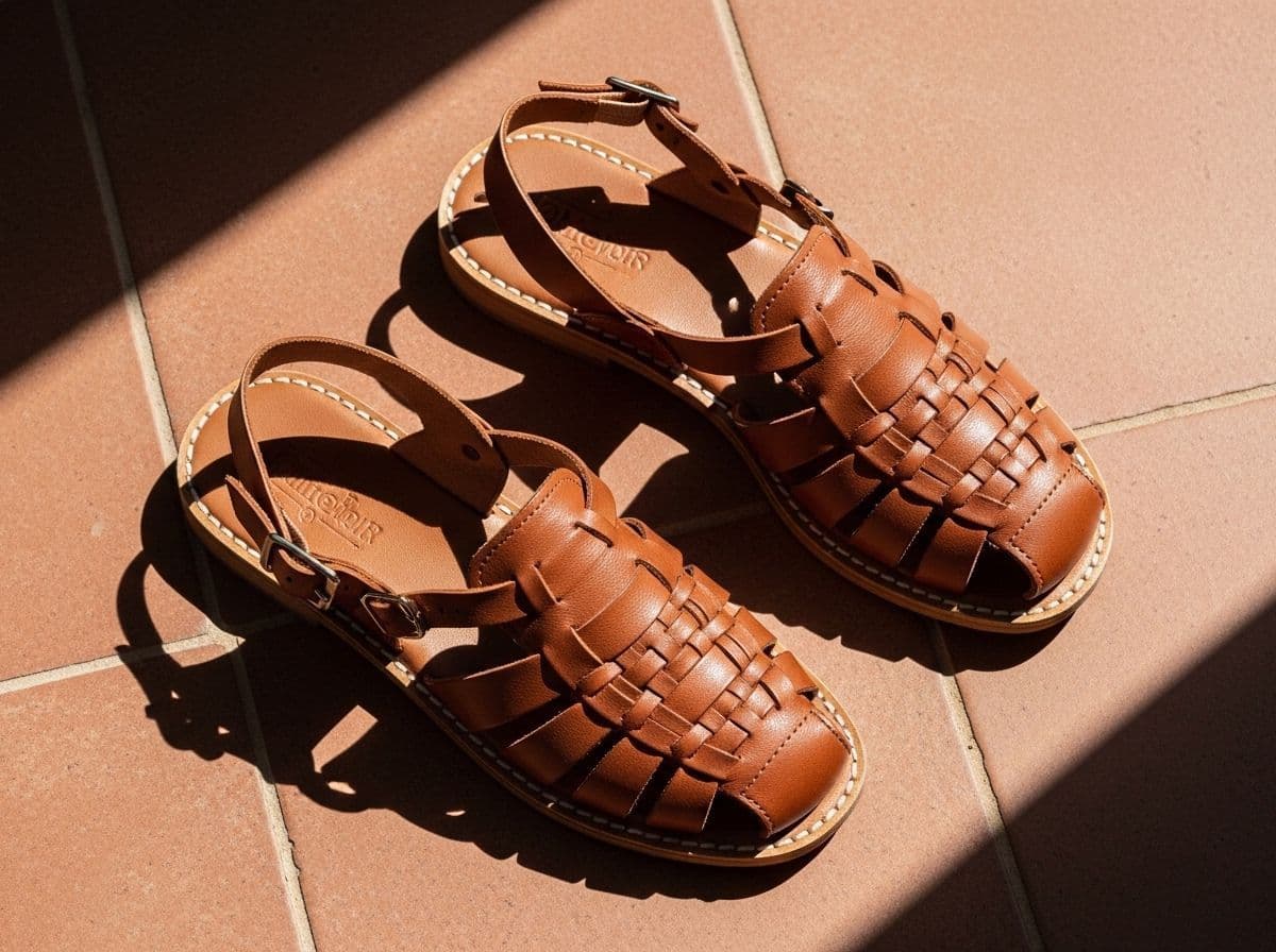 Woven Leather Fisherman Sandals