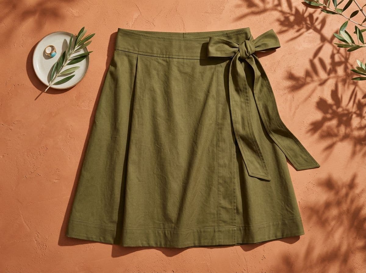 What to Wear to a Summer BBQ: High-Waisted Cotton Poplin Wrap Skirt