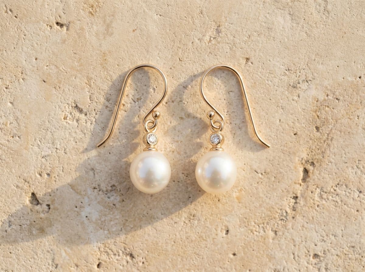 Petite freshwater pearl drop earrings