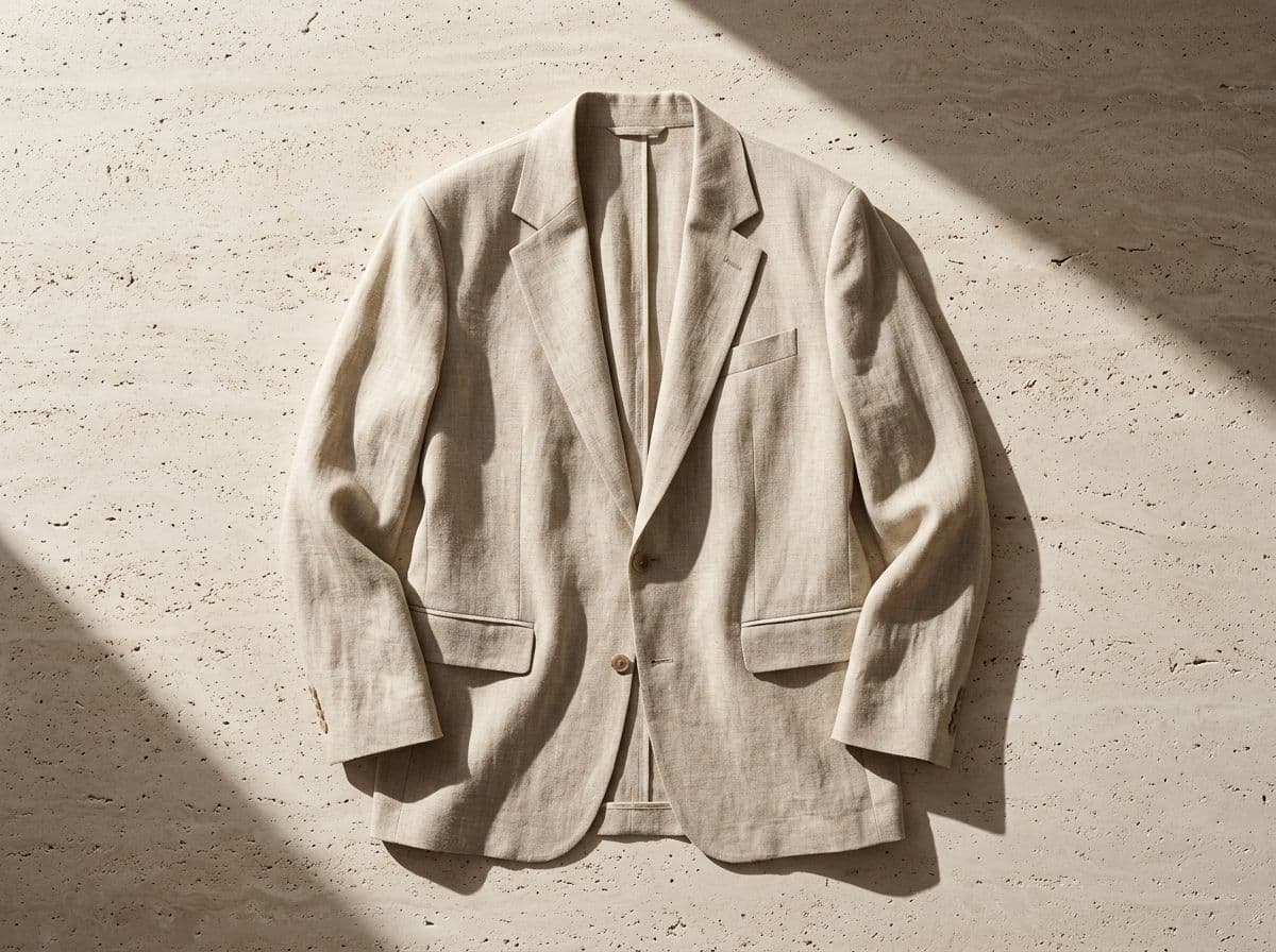 Lightweight, Draped Linen Blazer