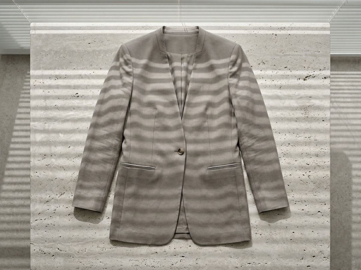Lightweight Collarless Longline Blazer
