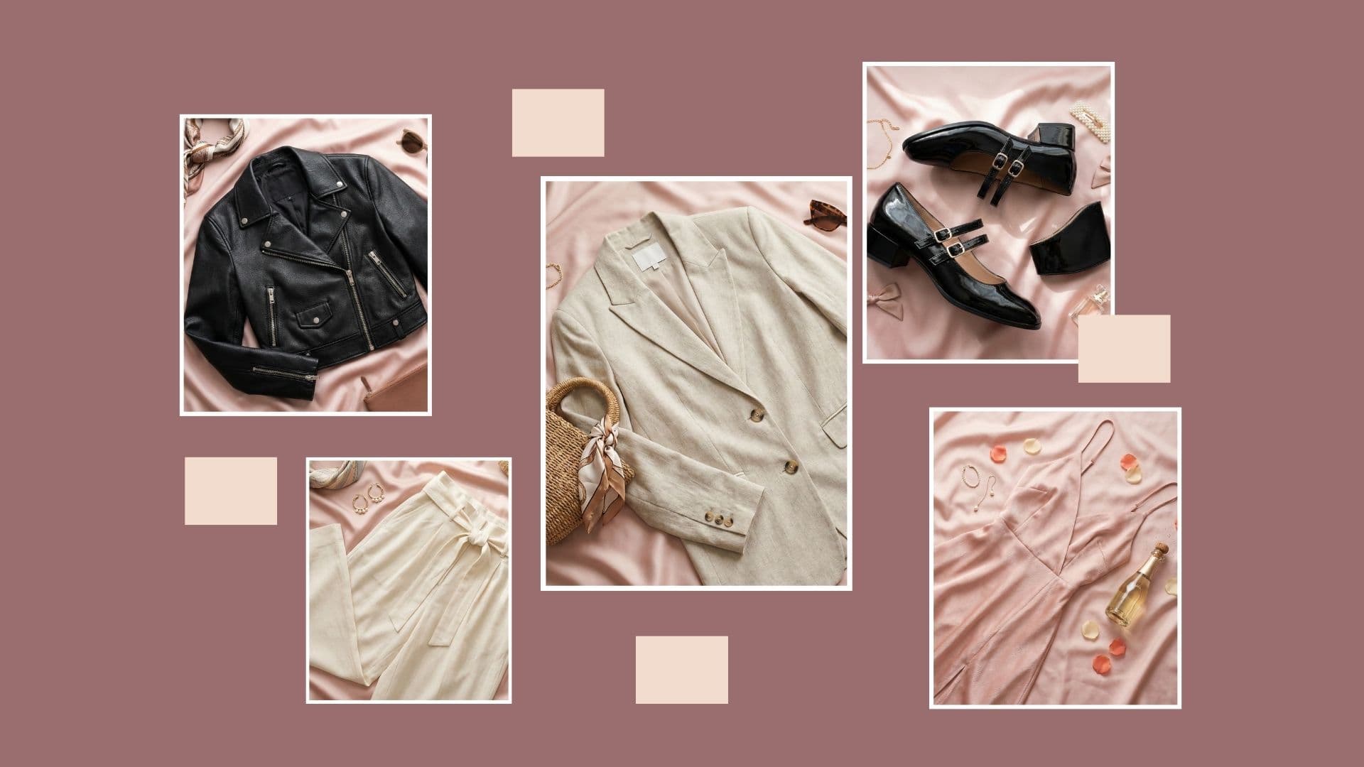 Chic galentine's day outfit inspo mood board featuring trendy feminine and edgy clothing pieces for a girls' night out.